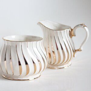 [SADLER] Sugar Pot and Creamer Set (No. 2737, England)